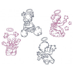 Stickserie - Line Art Engelkind